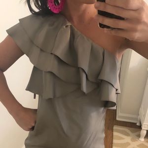 Banana Republic Silk Ruffled Mini Dress